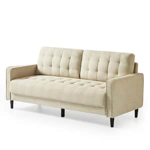 Benton 3-Seat Beige Upholstered Sofa