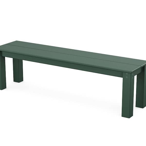 POLYWOOD Parsons Green HDPE Plastic Outdoor 60 in. Bench