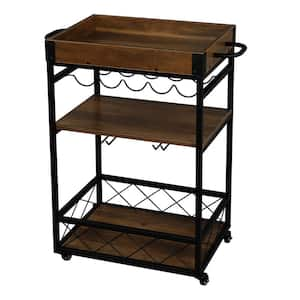 Baxton Studio Kennedy Vintage Industrial Kitchen Cart 28862 7211