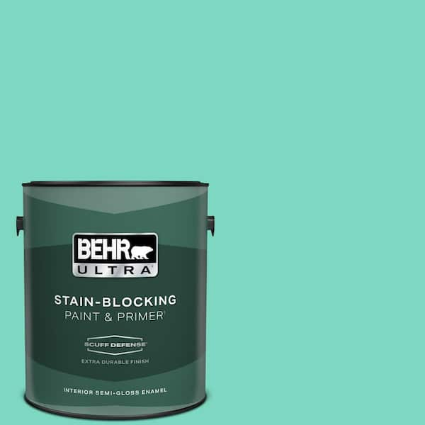 BEHR ULTRA 1 gal. #480A-3 Mint Majesty Extra Durable Semi-Gloss Enamel Interior Paint & Primer