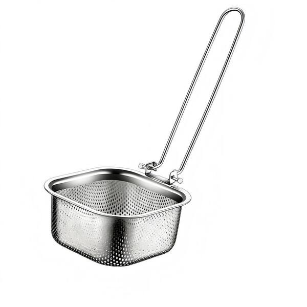 Adjustable Foldable 304 Stainless Steel Hot Pot Skimmer Spoon, Hanging Design for Easy Storage, Set of 1