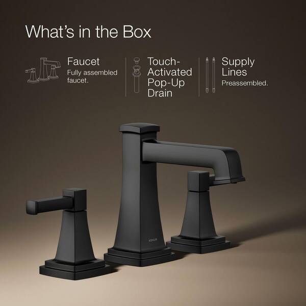 KOHLER Riff 8 in. Widespread Double Handle Bathroom Faucet in