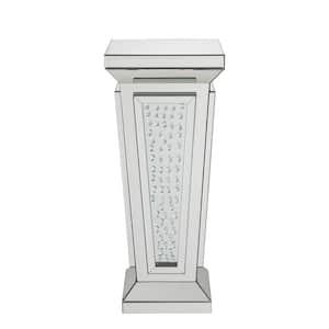 Nysa Mirrored and Faux Crystals Pedestal Stand
