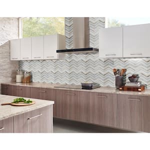 Urban Wave Greige 9 in. x 15.63 in. Textured Glass Wall Tile (9.8 sq. ft./Case)