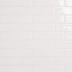 Baisley White 2.55 in. x 10.23 in. Polished Wall Ceramic Tile (7.53 sq. ft./ Case)