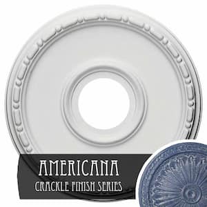 1-1/2 in. x 16-1/2 in. x 16-1/2 in. Polyurethane Medea Ceiling Medallion, Americana Crackle