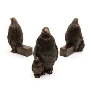 Potty Feet Antique Bronze Emperor Penguin (Set of 3)