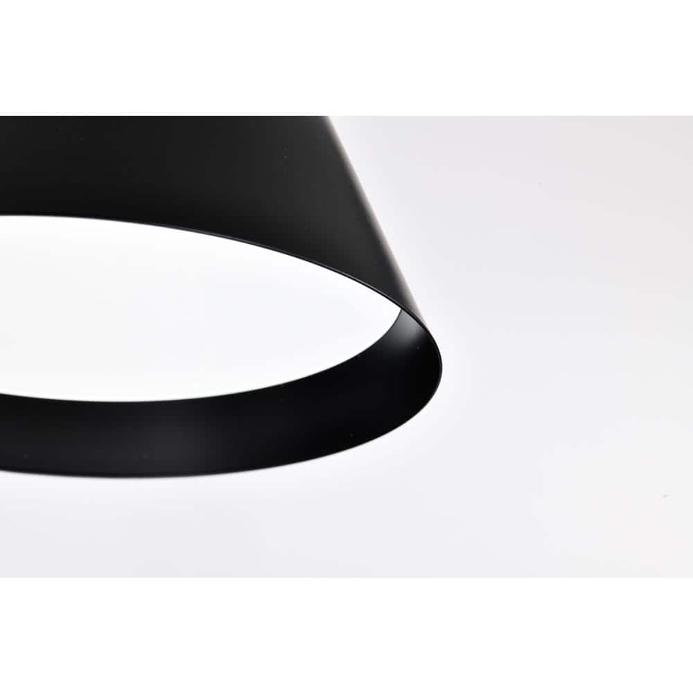 Black Metal Cone Shade Mini Pendant Light