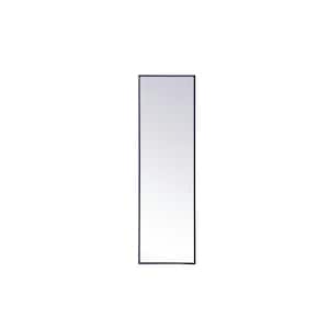 Timeless Home 18 in. W x 60 in. H Midcentury Modern Metal Framed Rectangle Blue Mirror