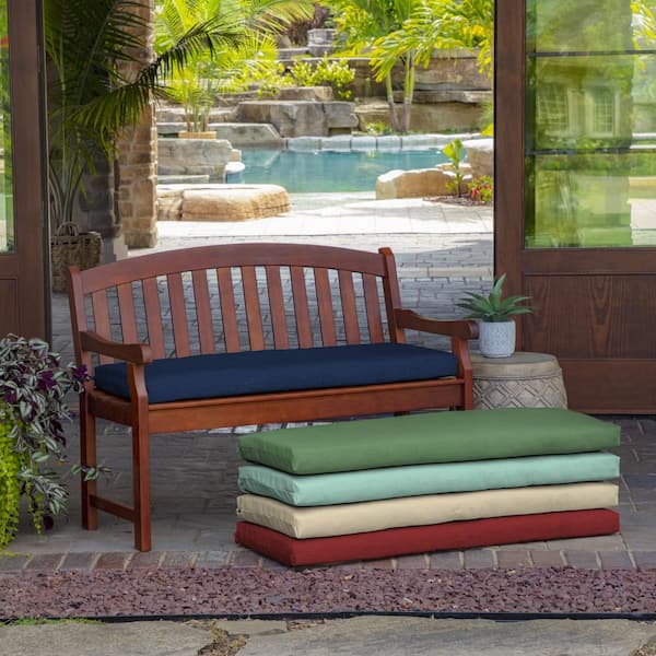 Kensington Garden 17x44 Solid Outdoor Bench Cushion Navy : Target
