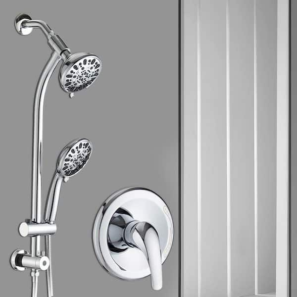 Chrome Handheld Showerhead Wall Bracket with Pin Mount Set