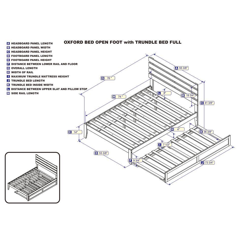 Espresso Full Platform Bed with Twin Trundle and Storage Drawers