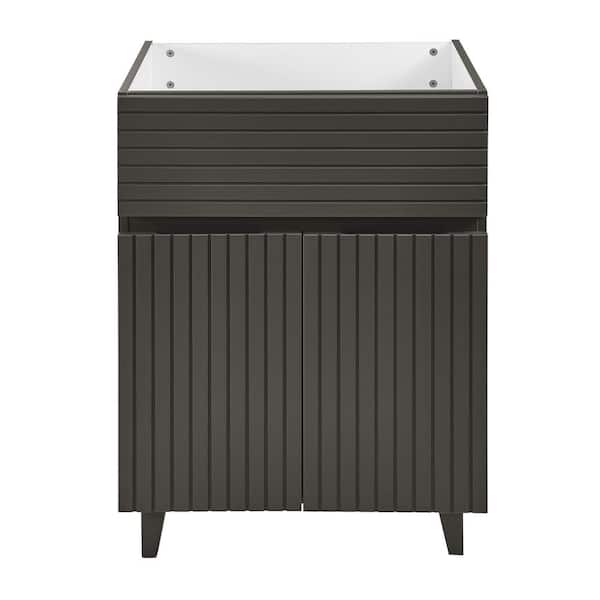 Swiss Madison Bernay 24 in. W x 18 in. D x 33 in. H Bath Vanity Cabinet with Out Top in Grey