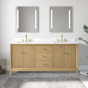 Vanity Art 60 in. W x 34 in. H Double Sink Walnut Bath