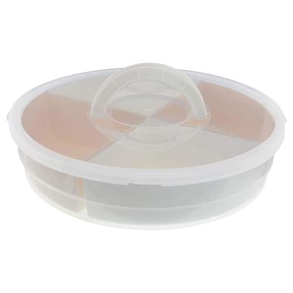 12 Inch Round Plastic Pie Carrier with Lid, Portable Food Container for Pie, Cake, Tart, Cookie, Reusable Keeper