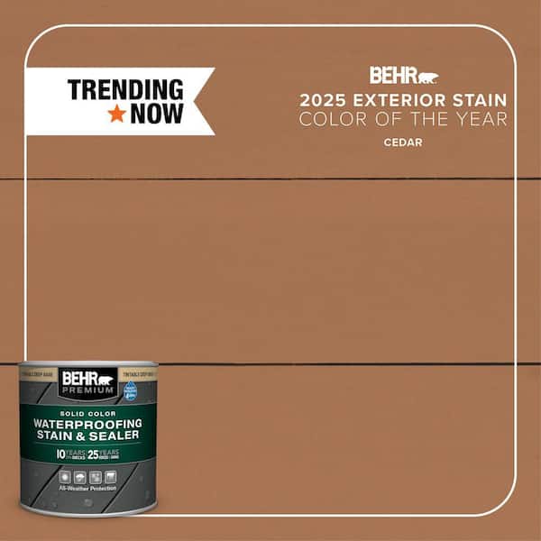 8 oz. #SC-146 Cedar Solid Color Waterproofing Exterior Wood Stain and Sealer Sample