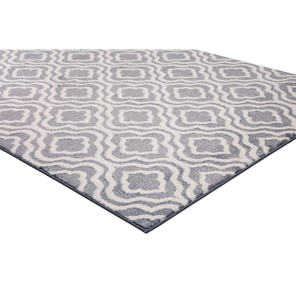 Charlotte Collection Crystal Gray 5 ft. x 7 ft. Area Rug