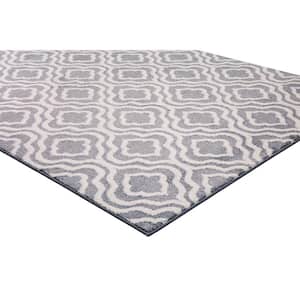 Charlotte Collection Crystal Gray 8 ft. x 10 ft. Area Rug