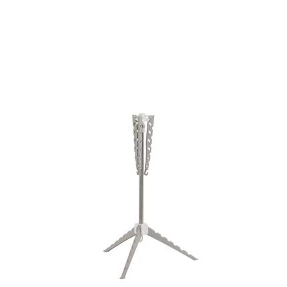 Gray Collapsible Tripod Clothes Drying Rack with Adjustable Height