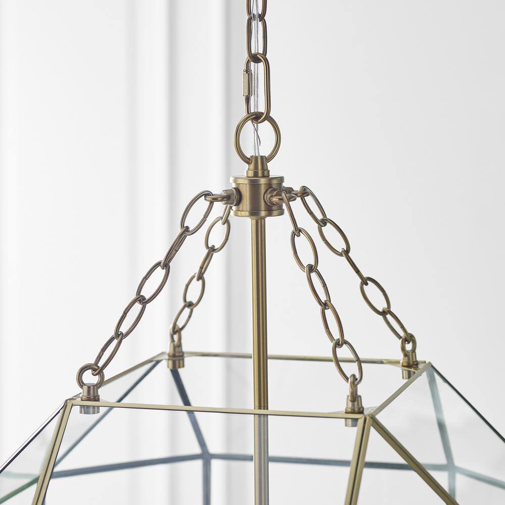 Morrison Satin Brass Glass Jar Indoor/Outdoor Lantern