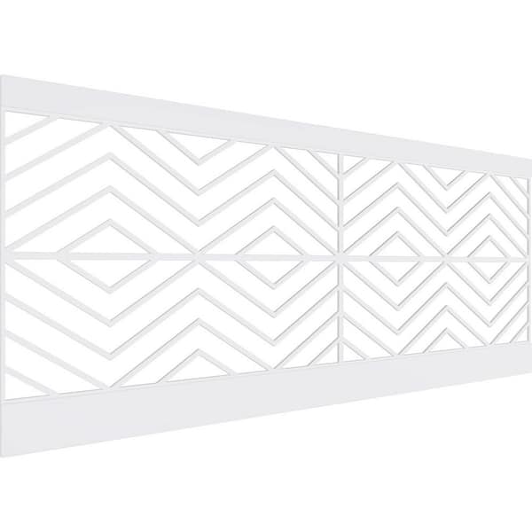 Ekena Millwork 40 in. H x 94-1/2 in. W 26.24 sq. ft. Genoa PVC Wainscot Paneling Kit