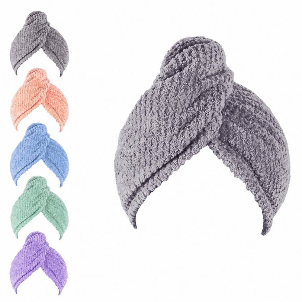 Multicolor Hair Towel Wrap Bath Accessory Type, 5 Pack Soft Microfiber Turbans for Fast Drying Wet Hair price history on PriceWatchPro