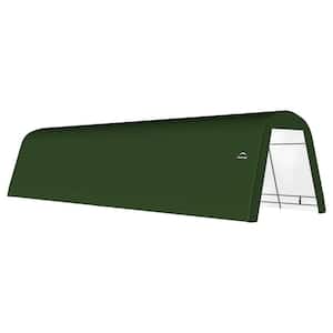12 ft. W x 30 ft. D x 10 ft. H Galvanized Steel and PVC Garage Without Floor in Green with Heavy-Duty Green Cover