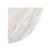 Daybreak White 7.625 in. x 7.625 in. Polished Marble Wall Mount Corner Shelf Tile