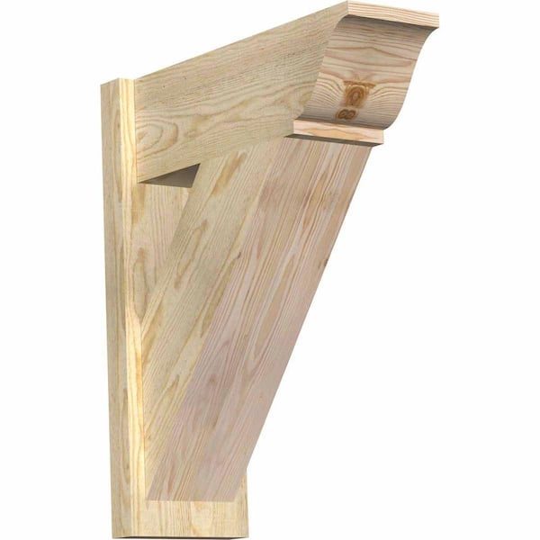 Ekena Millwork 8 in. x 26 in. x 22 in. Douglas Fir Traditional Traditional Rough Sawn Outlooker