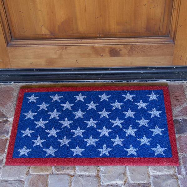 Retro Us American Flag, Patriotic Entrance Doormat, Waterproof Pvc
