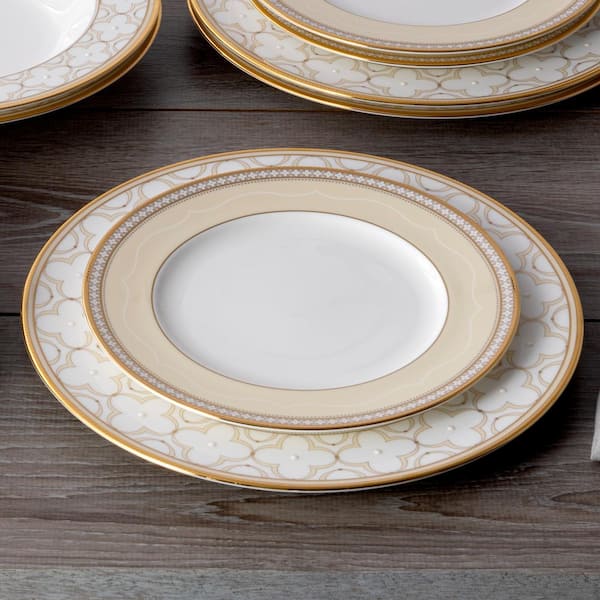 Noritake Trefolio White Bone China 5-Piece Place Setting, Service