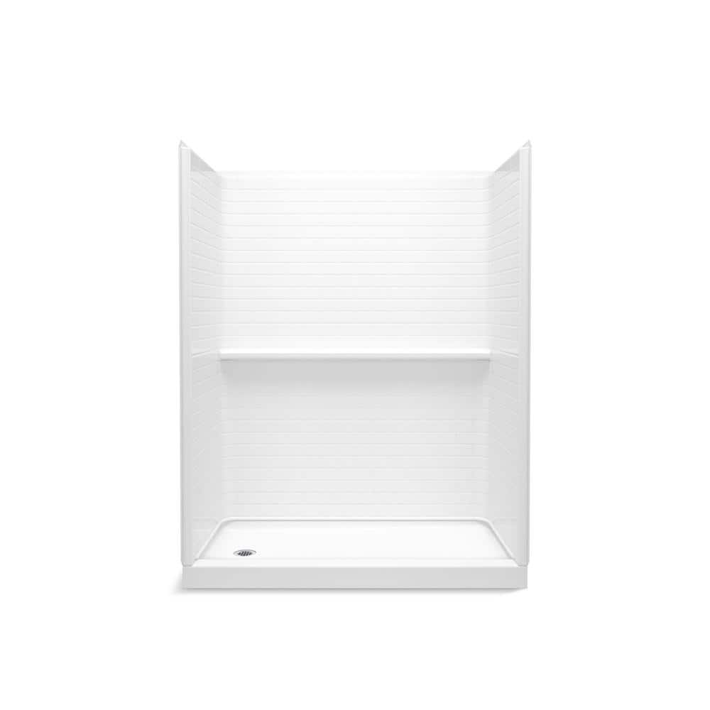 STERLING Traverse 60 in. x 30 in. x 72.25 in. Single Threshold LeftHand Shower Base with Shower