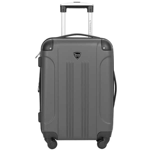 Unbranded Chicago 20 in. Hardside Rolling Carry-On with Expansion and Spinner Wheels