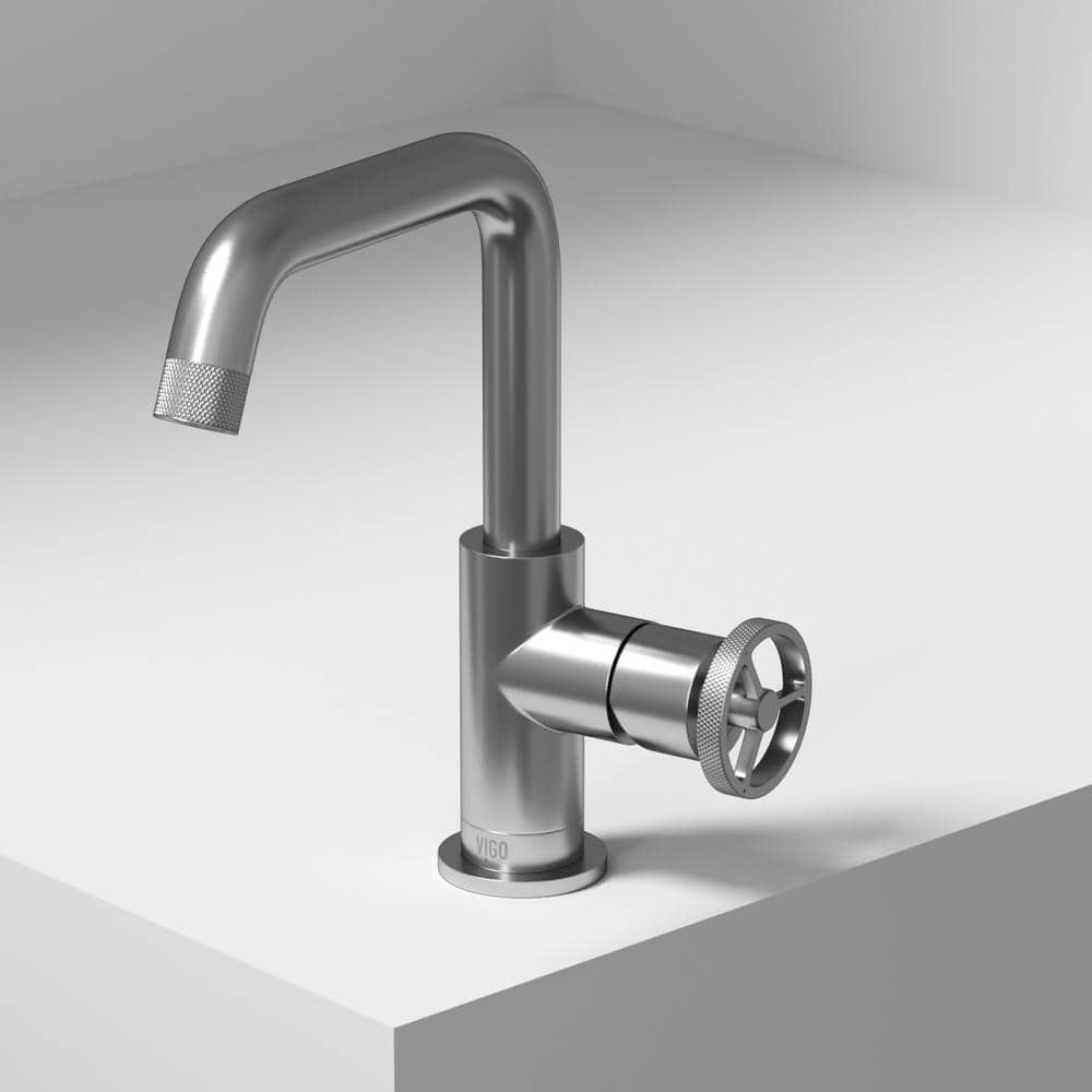 Cass 9" Brushed Nickel Single Handle Bathroom Faucet