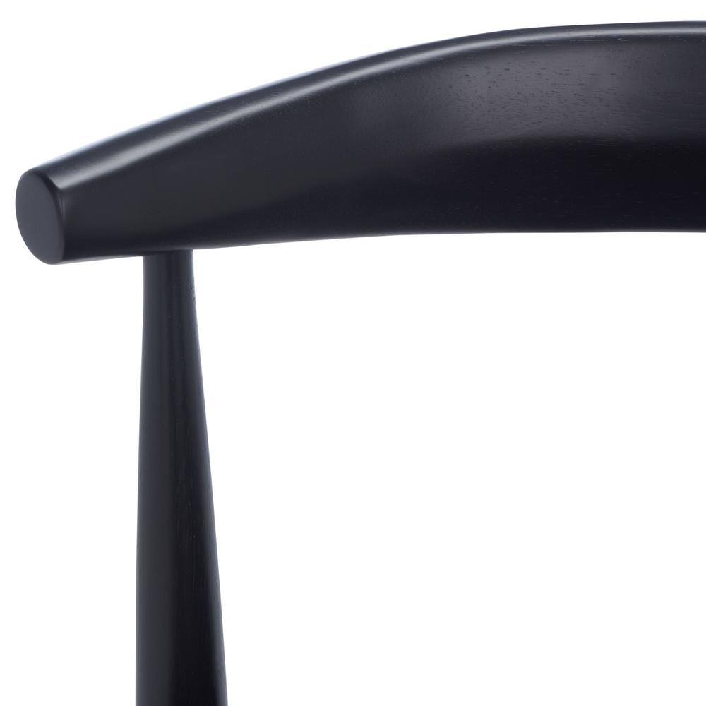 Lionel Retro Black Upholstered Wood Dining Chair Set
