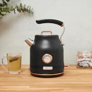 Dorset 1.7 l 7-Cup Black and Copper Stainless Steel Electric Kettle with Auto Shut-Off and Boil-Dry Protection