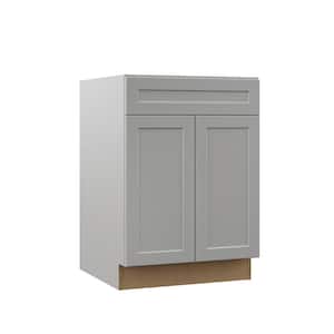 Designer Series Melvern Assembled 24x34.5x23.75 in. Base Kitchen Cabinet in Heron Gray