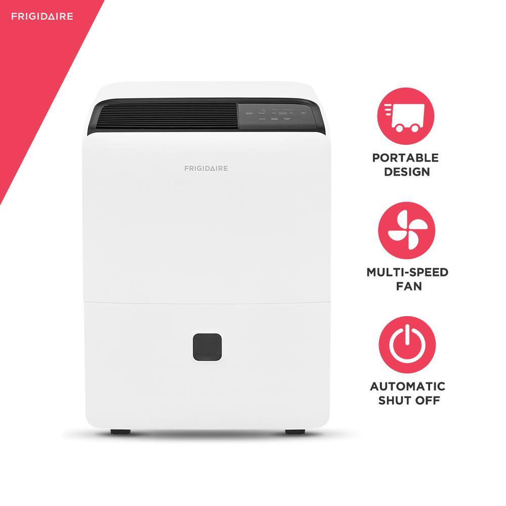 Frigidaire 60-Pint High Humidity Portable Dehumidifier with Washable Filter - White