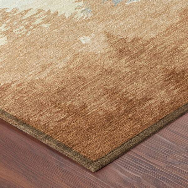 Chantille Machine Washable Indoor/Outdoor Abstract ACN2861 Paprika 3 ft. x 4 ft. Area Rug