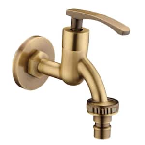 Single Handle Faucet Wall Mount Standard Kitchen Faucet in Gold