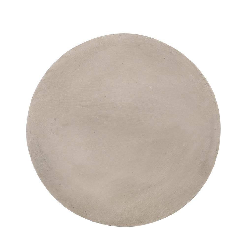 Sleek Hourglass Light Grey Concrete Outdoor Accent Table