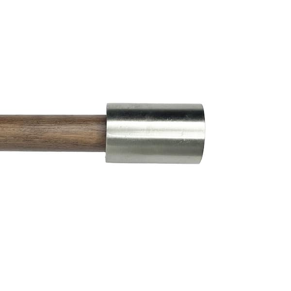 Versailles Home Fashions Exotique 32 in. - 86 in. Veneer 1in Diam. Adjustable Rod in Walnut/Nickel