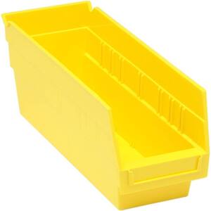 Store-More 6 in. Shelf 5 Qt. Storage Tote in Yellow (36-Pack)