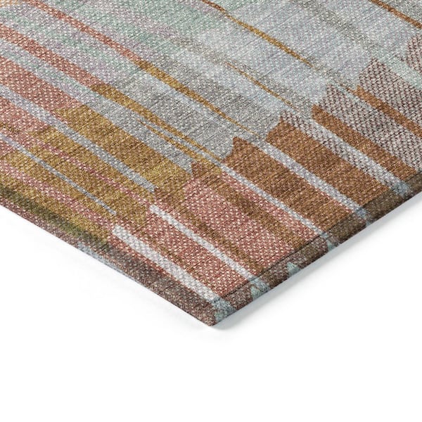 Chantille Machine Washable Indoor/Outdoor Abstract ACN2271 Copper 3 ft. x 5 ft. Area Rug
