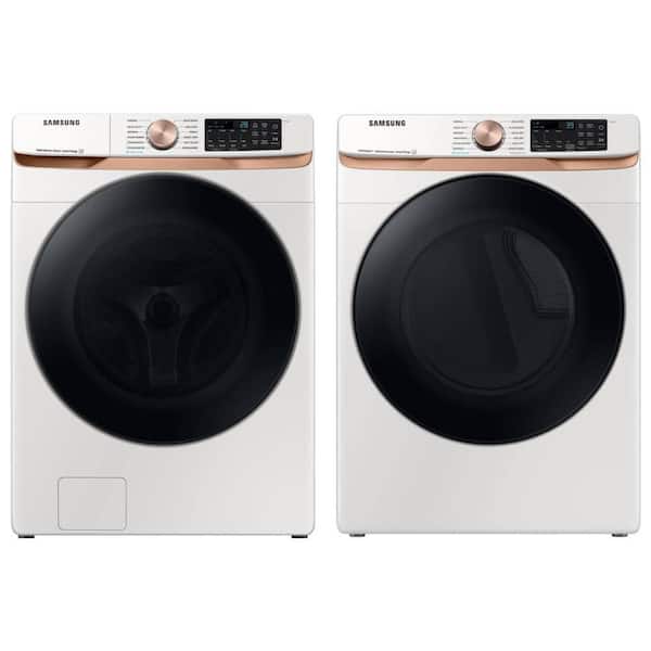 5 cu. ft. Extra-Large Capacity Smart Washer and 7.5 cu. ft. Vented Smart Dryer Set in Ivory White