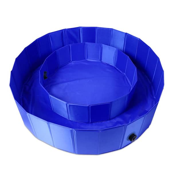 Foobrues 31.50 in. Pet Dog Bath Pool in Blue
