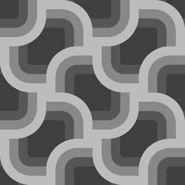 Nicole Miller Retro Geo Black Peel and Stick Wallpaper