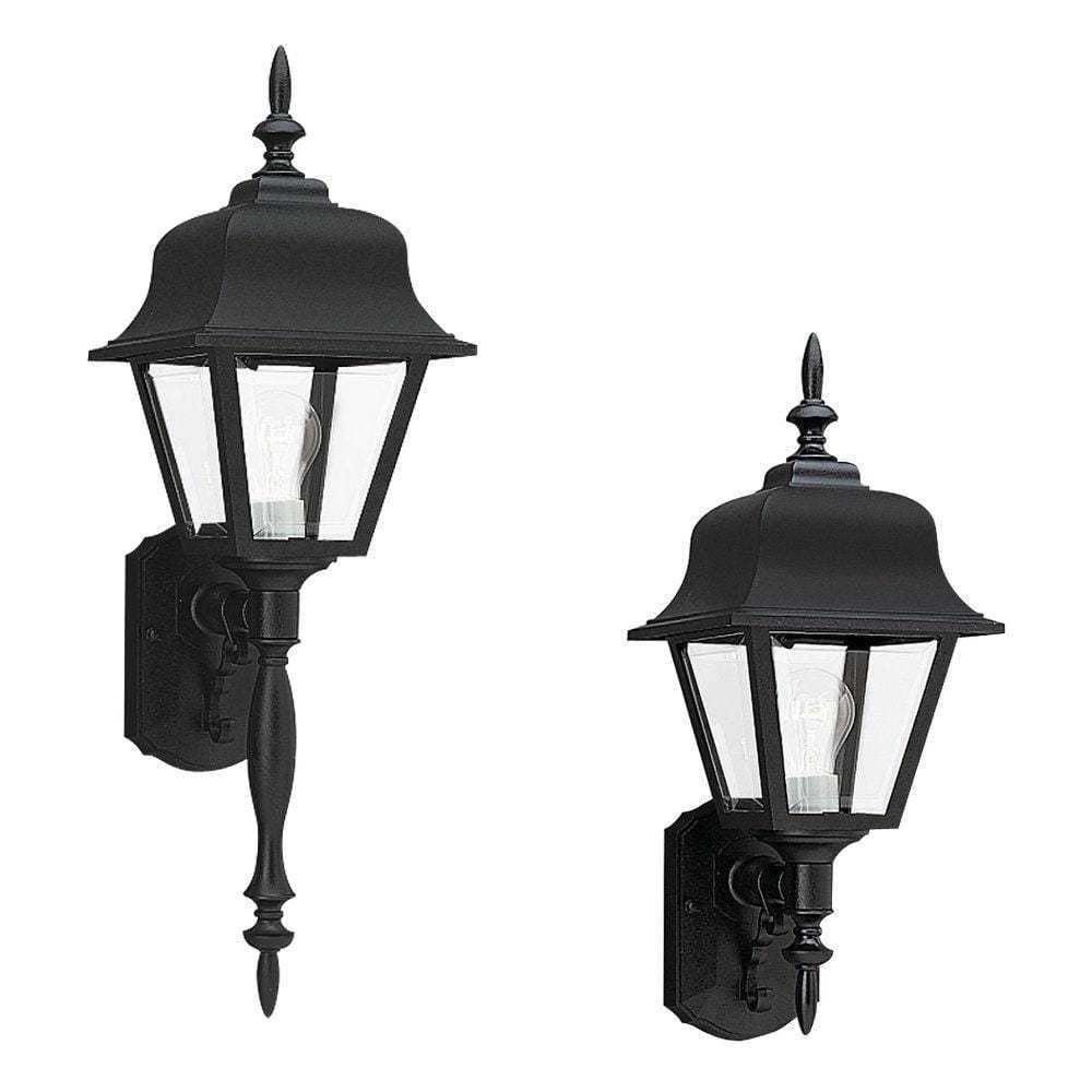 Polycarbonate Outdoor Collection 1-Light Black Outdoor Wall Lantern Sconce price history on PriceWatchPro