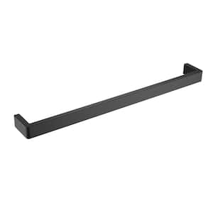 24 in. Square Wall Mount Towel Bar in Stainless Steel Matte Black