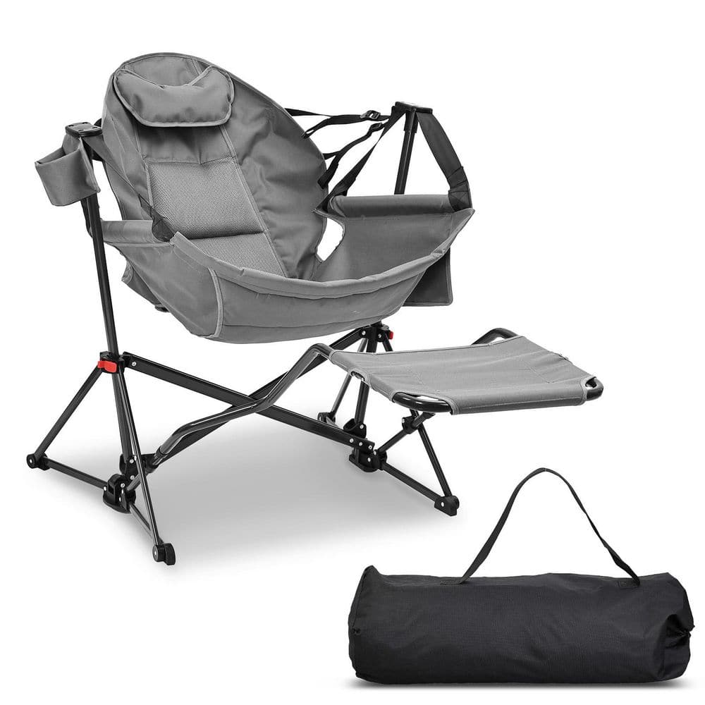 Hammock Camping Chair Grey Mesh Fabric Chair with